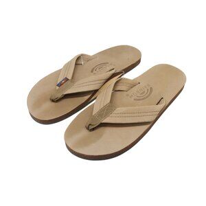 Rainbow Mens Dark Brown Single Layer Premier Leather with Arch Support 1" Strap